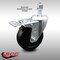 Service Caster 4 Inch SS Soft Rubber 1/2 Inch Threaded Stem Caster with Total Lock Brake SCC SCC-SSTSTTL20S414-SRS-121315 - alternate 1